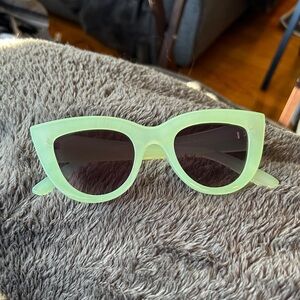 Green cat eye sunglasses